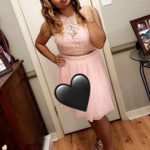 Two piece homecoming dress